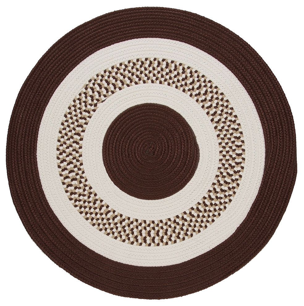 Colonial Mills Flowers Bay FB81 Brown Indoor/Outdoor Area Rug, Round 12'x12'