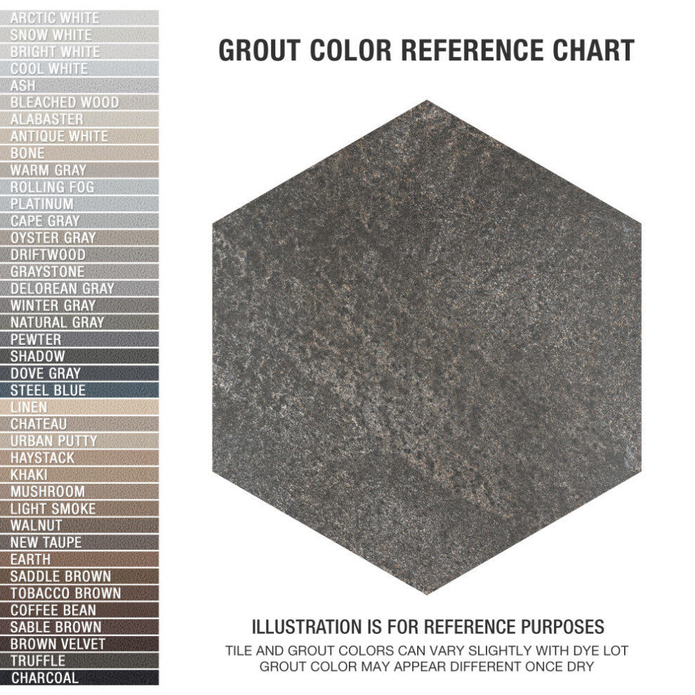 Nagpur Grand Hex Grafito Porcelain Floor and Wall Tile