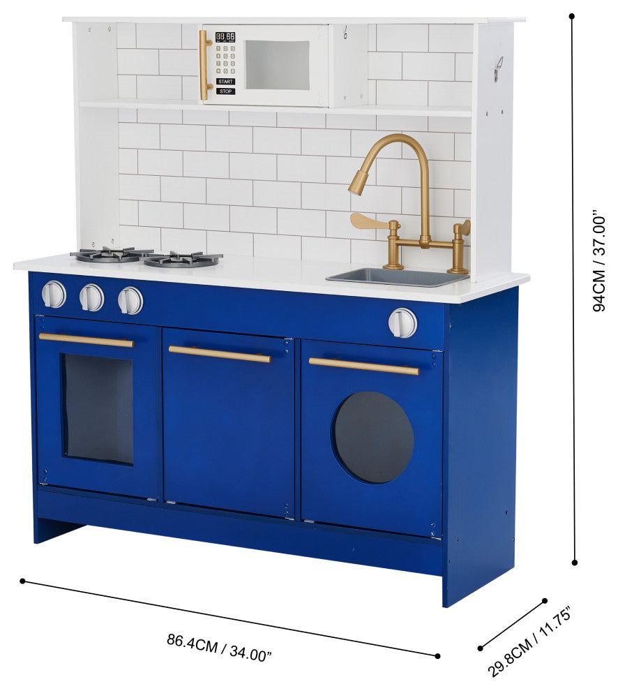 Little Chef Berlin Modern Play Kitchen, White