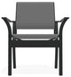 Leeward Sling Stackable Outdoor Dining Chair, Titanium/Graphite
