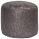 Pouf Ottoman, Tall With Cover, Glam Zinc