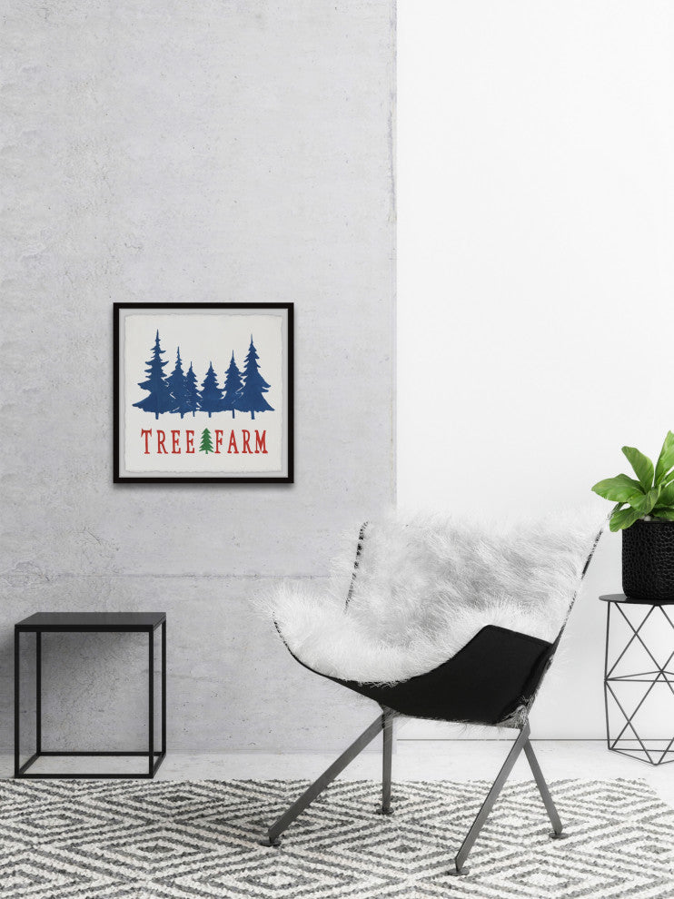 "Christmas Tree Farm" Framed Painting Print, 32x32