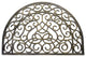 Gold Moulded Vines Half-round Rubber Doormat, 24"x36"