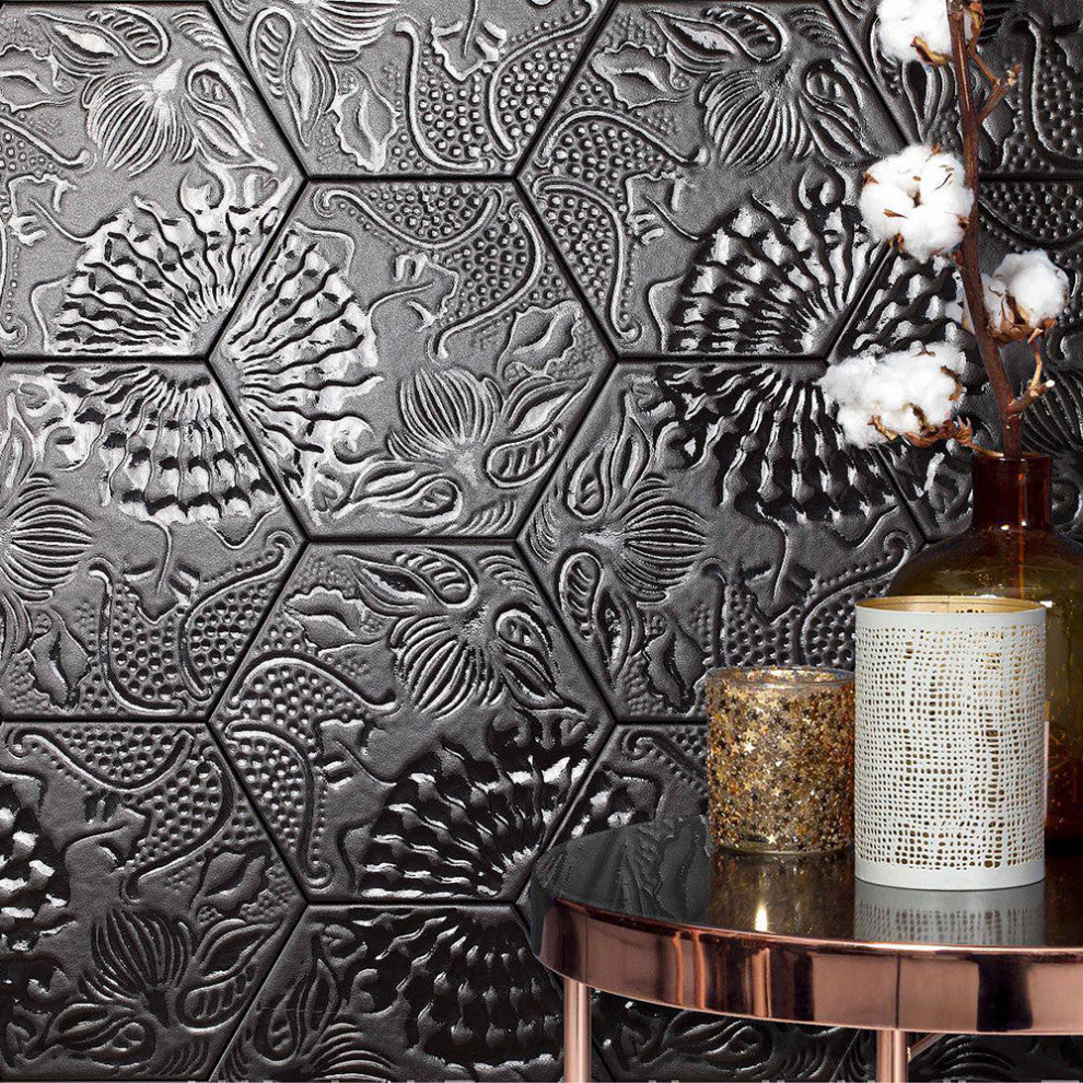 Gaudi Lux Hex Porcelain Floor and Wall Tile, Sample