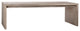Evie Reclaimed Pine 94" Waterfall Style Dining Table, Light Wash