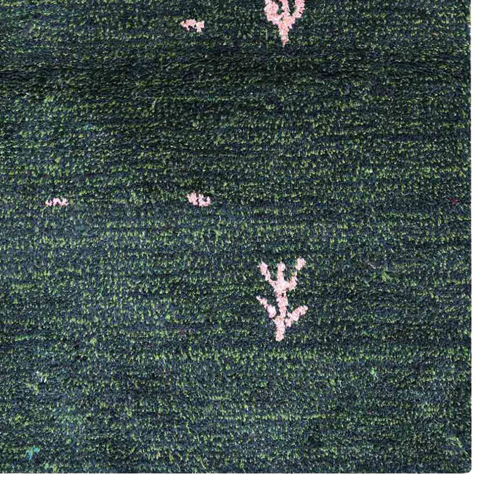 HAND KNOTTED LOOM SILK ECO-FRIENDLY AREA RUGS -8'x8',Square,Green,Contemporary