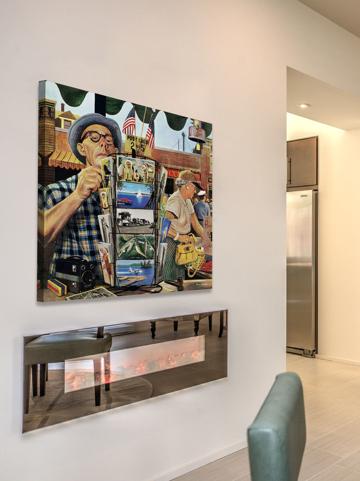"Postcards" Painting Print on Canvas by Stevan Dohanos