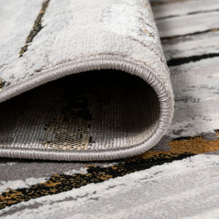 Batten Modern Stripe Area Rug, Gray/Black, 4 X 6