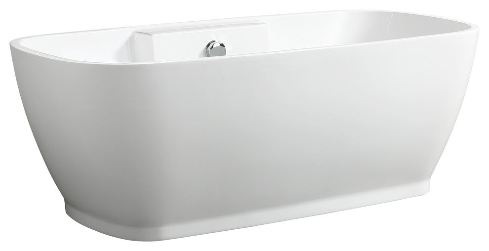 Vanity Art Freestanding Acrylic Bathtub, 59"