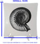 Decorative Tray with Display Stand with Nautilus Shell in Black & White, Medium