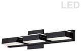 3-Light LED Wall Vanity, Matte Black