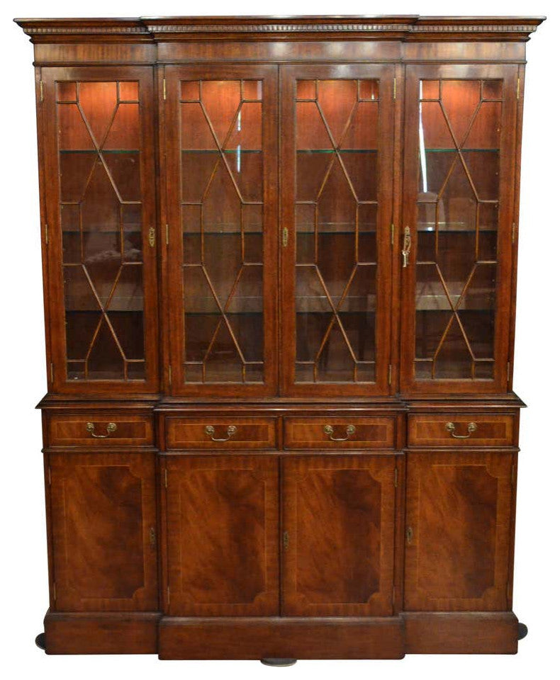 Four Door Breakfront China Cabinet by Leighton Hall
