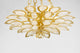 Vittoria 14" Wide Gold Leaf Semi Flush Mount