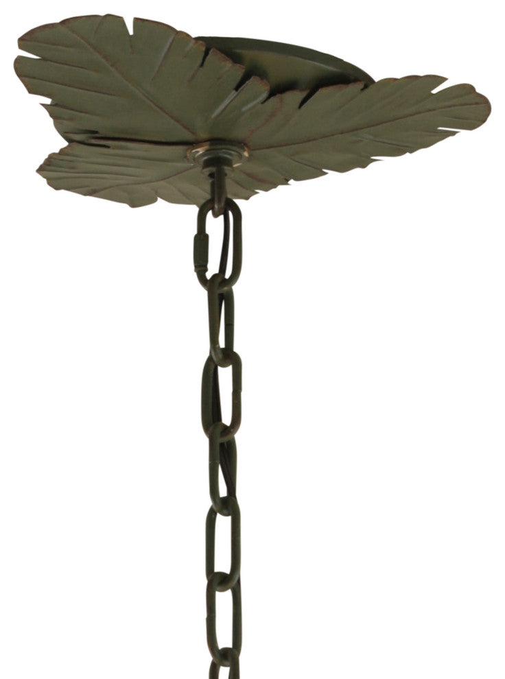 Banana Leaf 9-Lt Chandelier