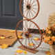 33.25''H Fall Bicycle Wheel Pumpkin Porch Decor