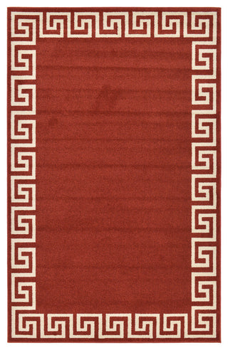 Unique Loom Terracotta Athens Modern 5' 0 x 8' 0 Area Rug