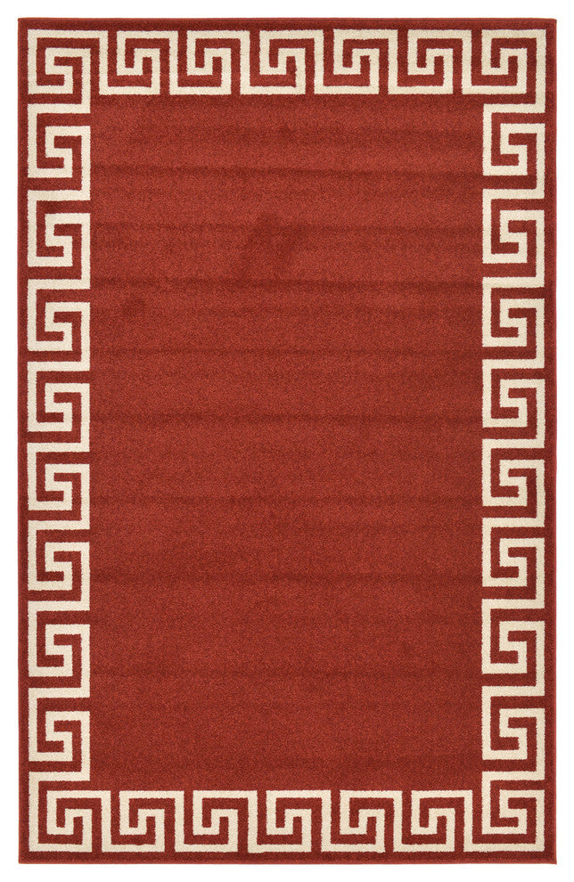 Unique Loom Terracotta Athens Modern 5' 0 x 8' 0 Area Rug