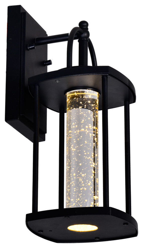 Greenwood LED Outdoor Black Wall Lantern