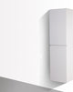 Mob Bathroom Linen Cabinet With 2 Storage Areas, White