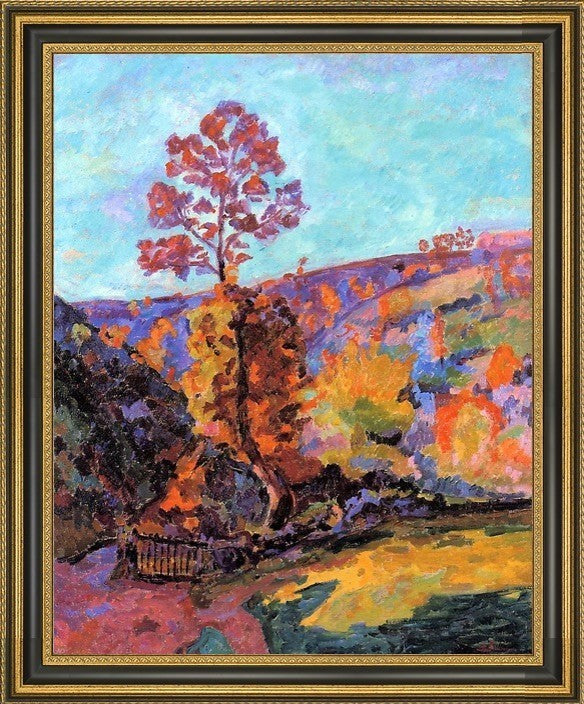 Armand Guillaumin Landscape at Crozant Framed Premium Canvas Print, 20"x25"
