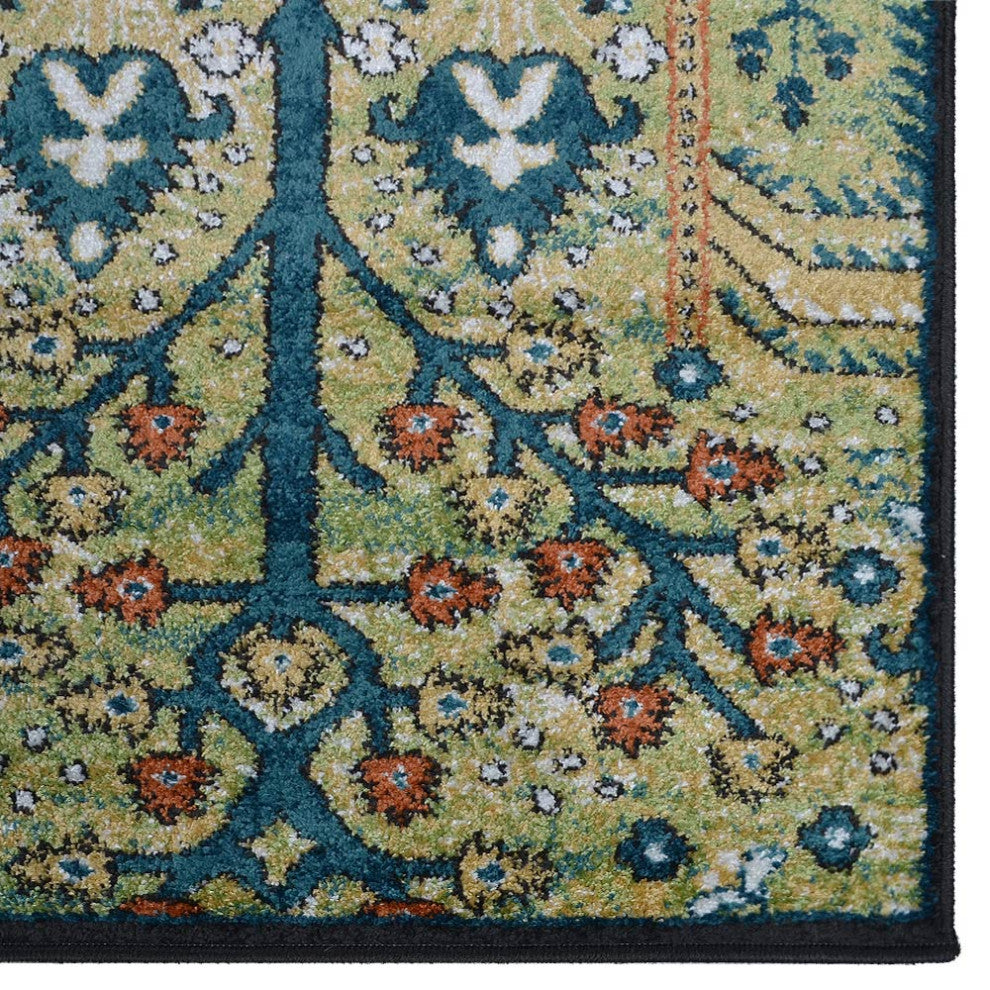 MACHINE MADE HEATSET POLYPROPYLENE AREA RUGS -Multicolor,Contemporary Design, [Rectangle] 4'x6'