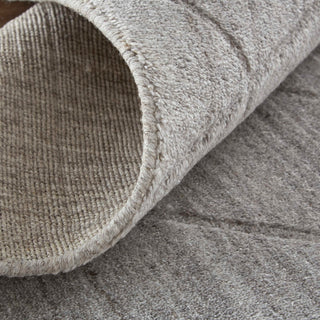Weave & Wander Tatem Minimal Viscose Rug, Beige/Gray, 8' X 10'