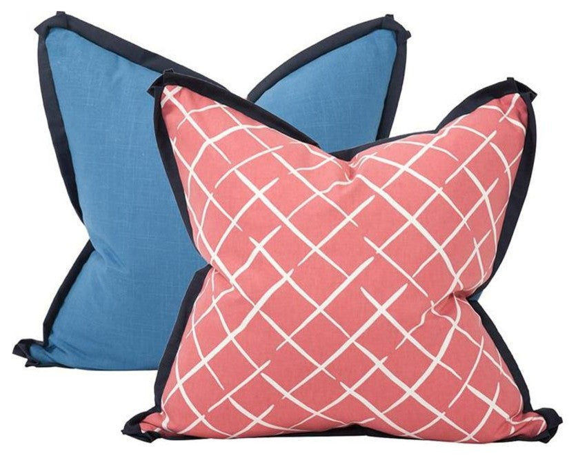 Howard Elliott Madcap Cottage Cove End Rhubarb 24" x 24" Pillow - Down Insert