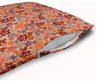 Succulent Garden Accent Pillow With Removable Insert, Peach, 26"x26"