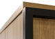 Modern Wood Laminate Hutch With Wood Doors, Light Brown
