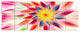 Pink Dancing Flower Petals, Floral Canvas Art Print, 70"x28", 6 Panels