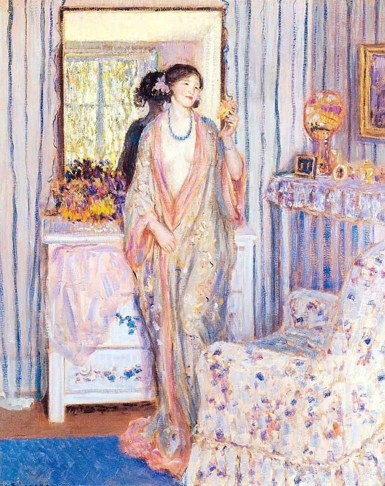 Frederick Carl Frieseke The Robe, 20"x25" Gallery Wrapped Canvas Print