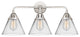 Large Cone Bath Vanity Light, Polished Chrome, Clear, Clear