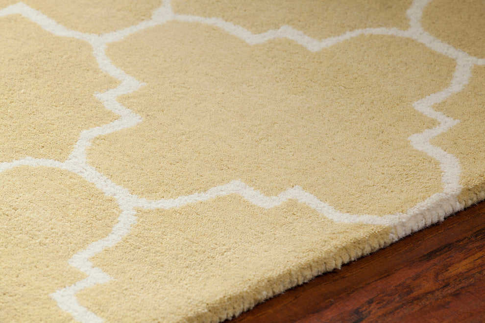 Davin Contemporary Area Rug, Brown and White, 7'x10'