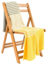 Shannon Throw, Light Gray With Natural/Yellow