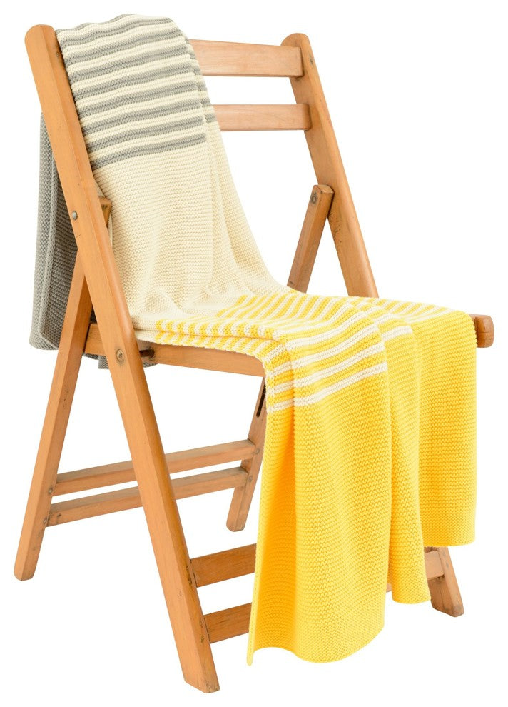 Shannon Throw, Light Gray With Natural/Yellow