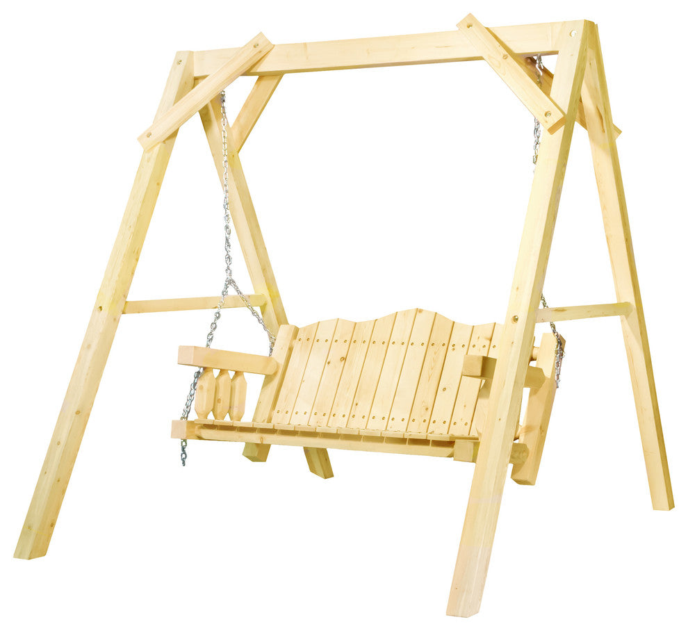 Homestead Collection Lawn Swing With "A" Frame, Exterior Finish