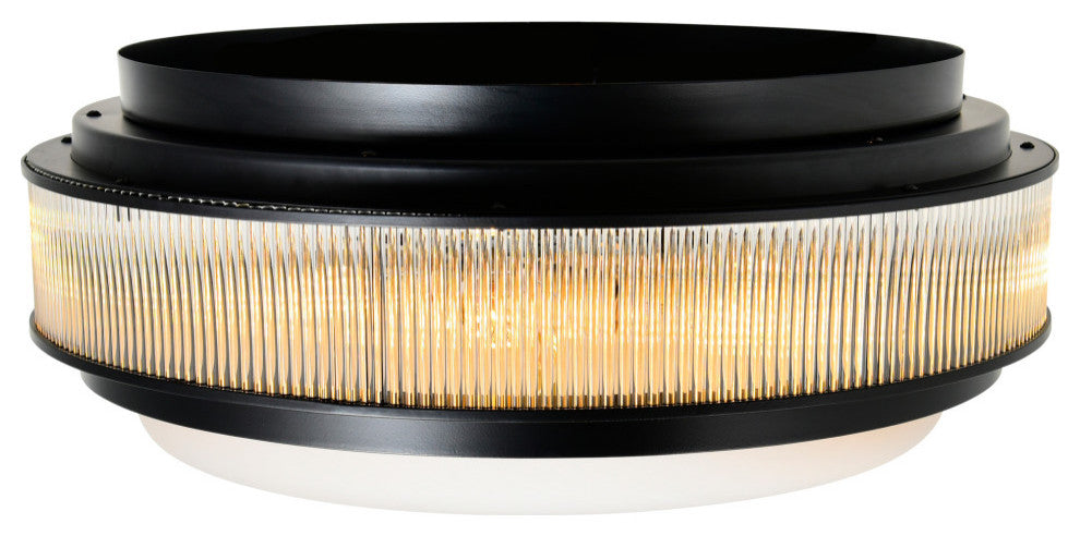 Valdivia 4 Light Black Flush Mount