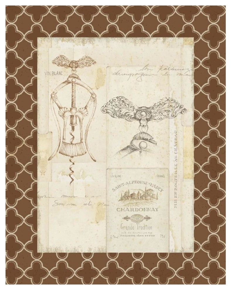 "Fancy Corkscrew I Border" Digital Paper Print by Daphne Brissonnet, 24"x30"