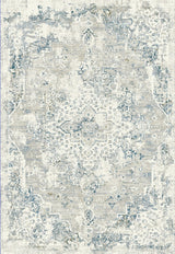 Quartz Ivory, Gray and Blue Area Rug, 7.10'x10.10'