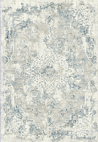 Quartz Ivory, Gray and Blue Area Rug, 7.10'x10.10'