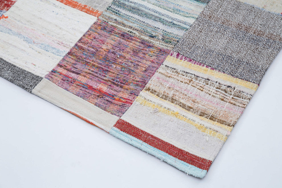 Rug N Carpet - Handmade Anatolian 8' 2'' x 11' 6'' Vintage Patchwork Kilim Rug