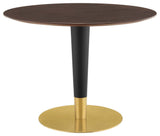 Zinque 40" Dining Table-Gold Cherry Walnut