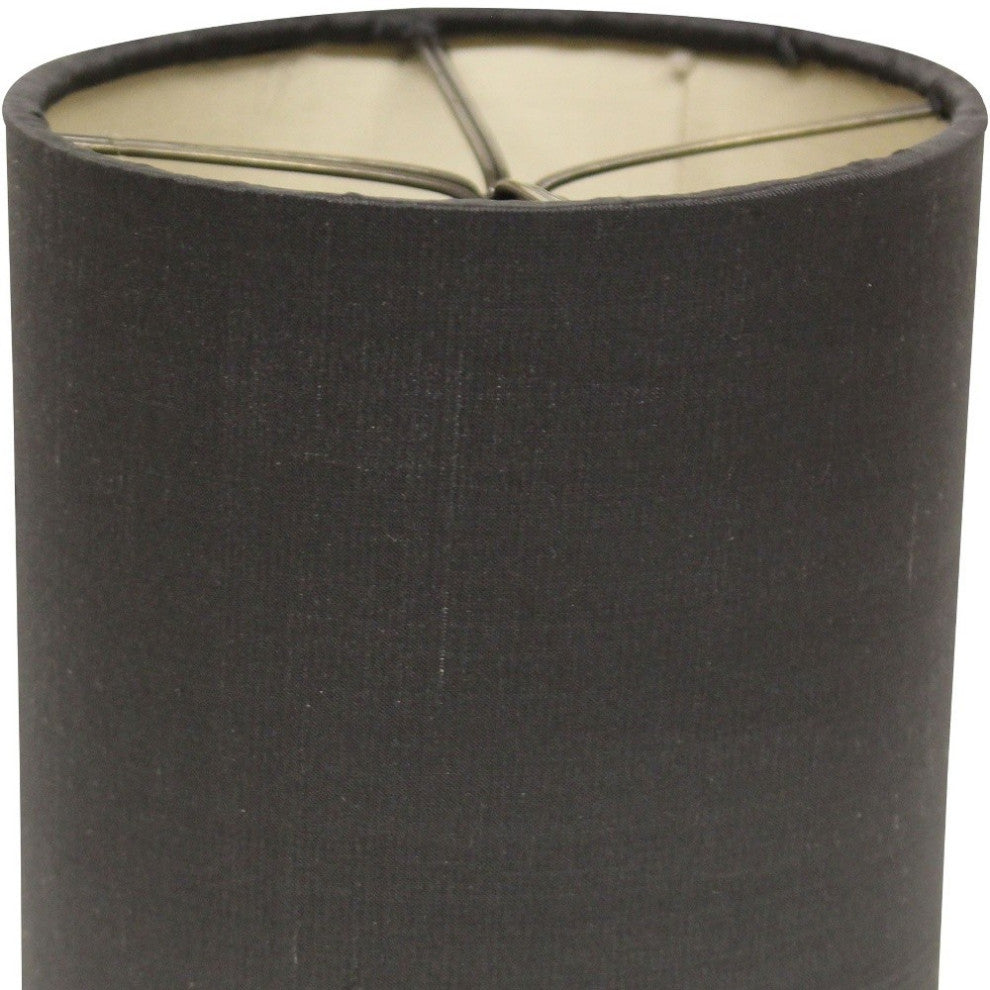 6" Graphite With Natural Lining Set of 6 Drum Chandelier Lampshades