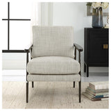 Uttermost 23828 Sebastian 26"W Iron Framed Polyester and Wool - Dark Bronze /