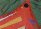 Kandinsky Orange Pillow Cover Needlepoint Accent Pillows Handmade Wool 18x18"