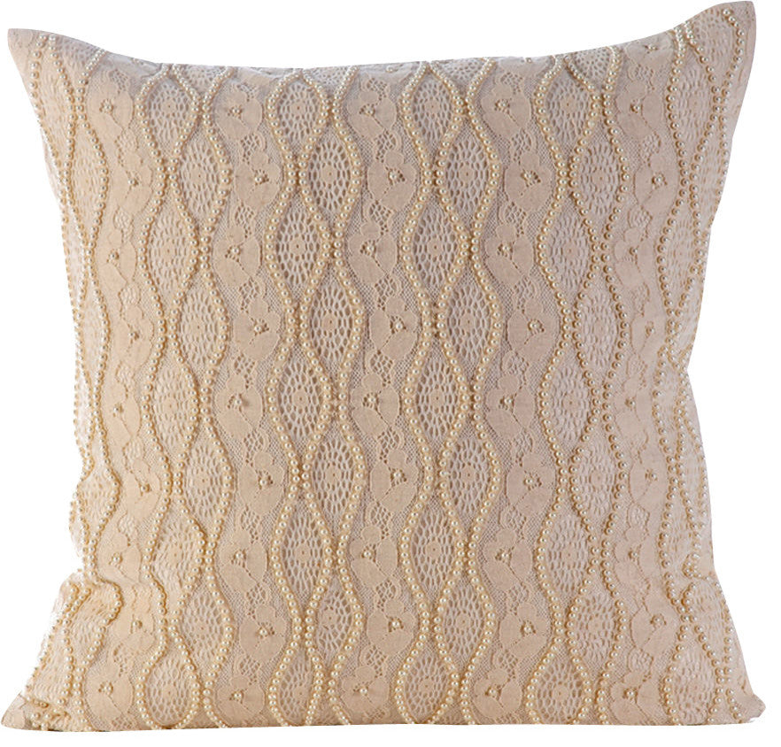 Ivory Decorative Throw Pillow Covers 16"x16" Art Silk PillowCase - Tuscany