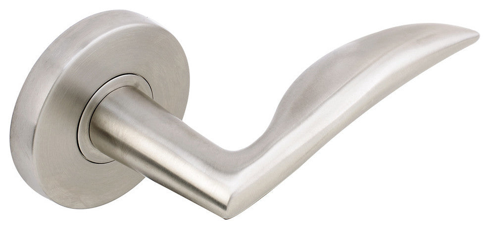Air-Stream Lever Tubular Privacy, Satin Stainless Steel, 2-3/4" Backset