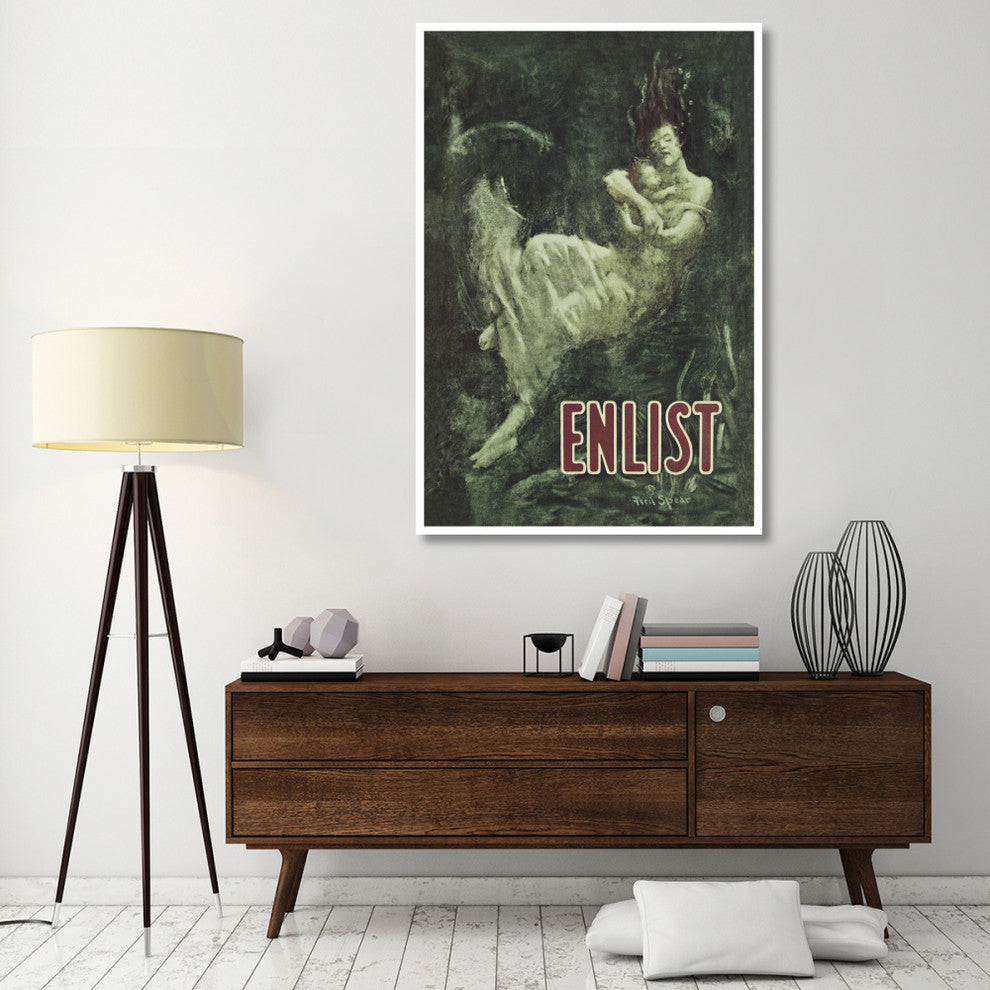 "WWI: Enlist (Sinking Lusitania Victim)" Paper Print by Fred Spear, 42"x62"