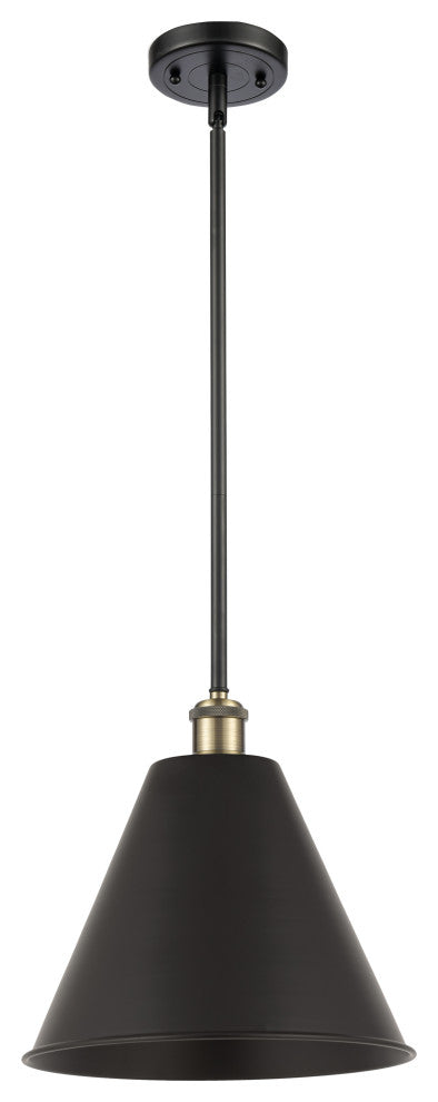 Ballston Cone Pendant, Black Antique Brass, LED