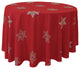Snowy Noel Embroidered Snowflake Christmas Round Tablecloth, 70" Round